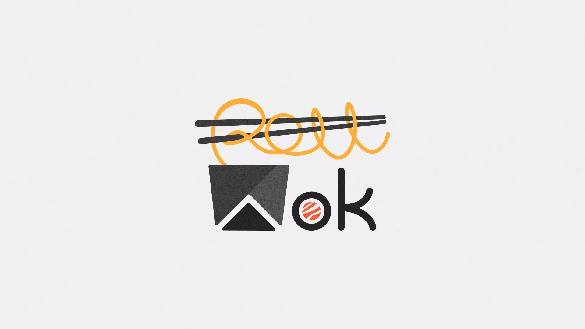 Разработка логотипа суши-бара «Roll Wok Club» в Томске